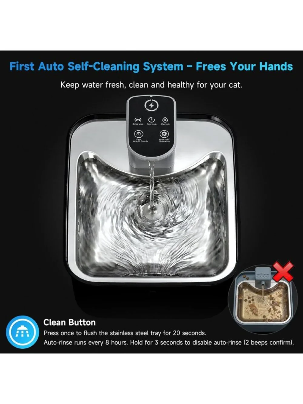 Rechargeable Wireless Cat Water Fountain 118oz - Motion Sensor, Ultra Quiet